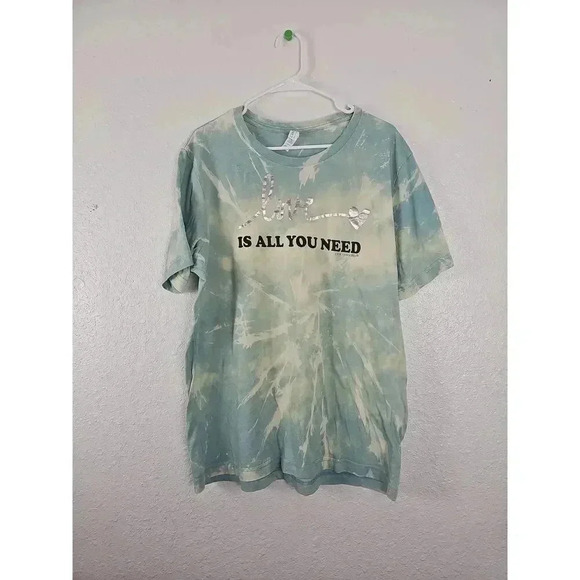 Canvas TieDie Short Sleeve Love Is All You Need Tee XL - Picture 1 of 7